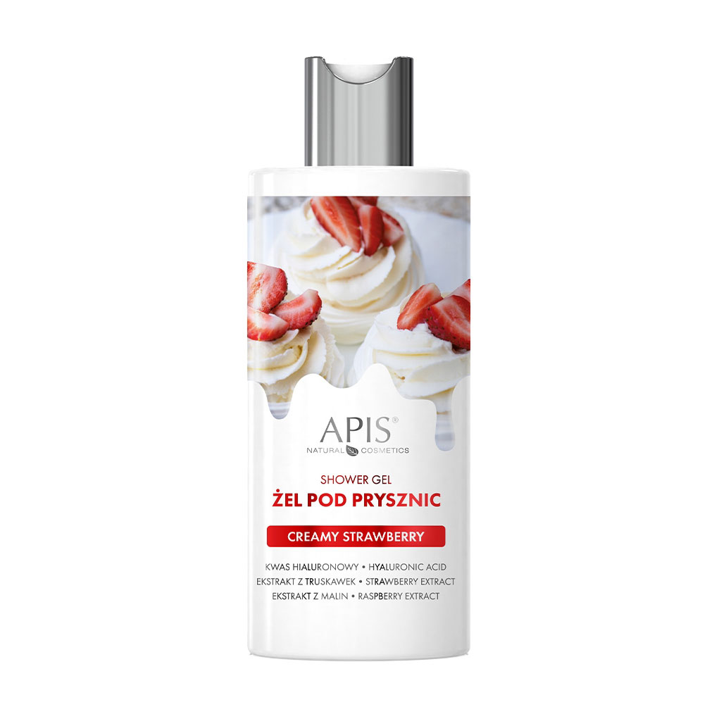 Гель для душу Apis Natural Cosmetics Creamy Strawberry Shower Gel, 300 мл