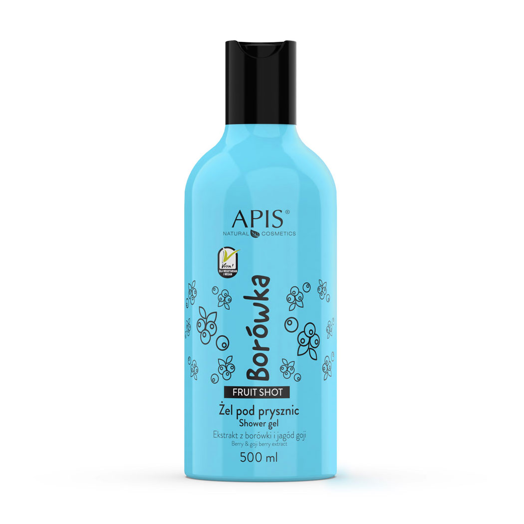 Гель для душу Apis Natural Cosmetics Fruit Shot Blueberry Shower Gel Чорниця, 500 мл
